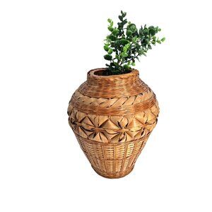 Vintage Woven Flower Vase